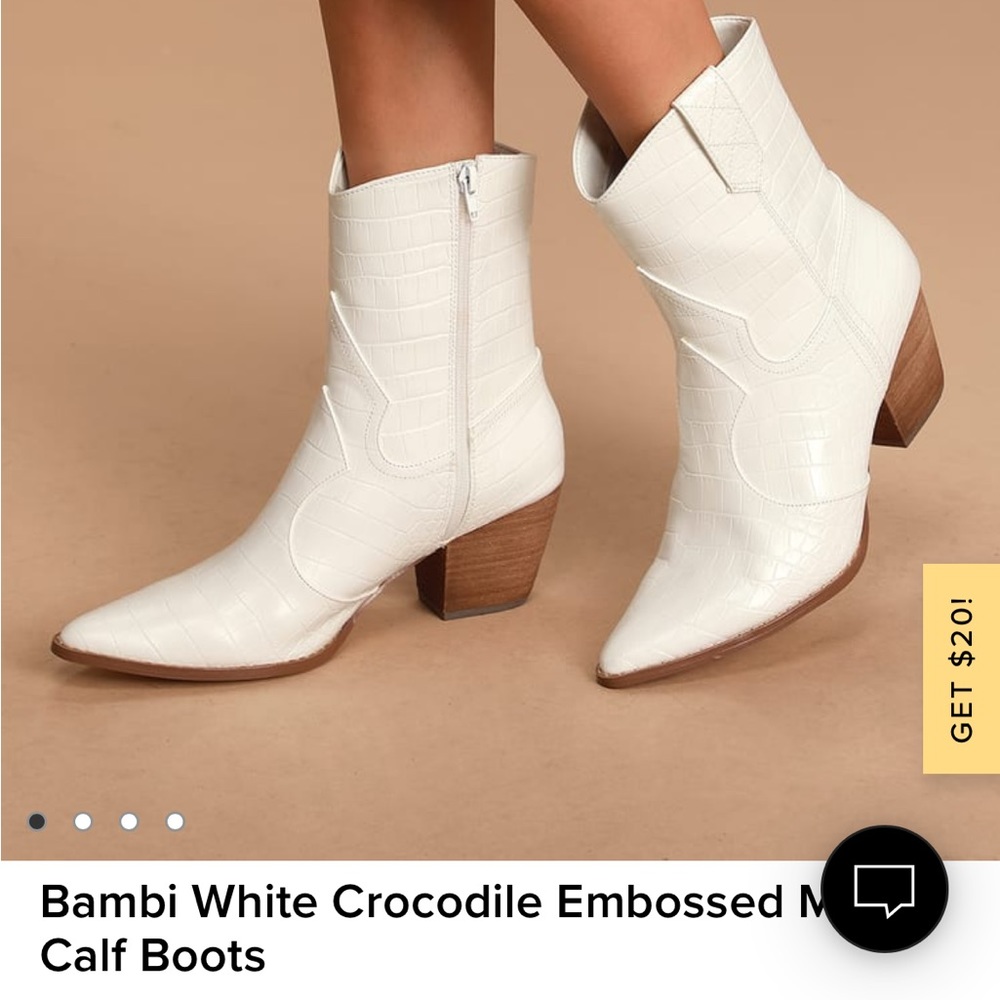 Coconuts by Matisse White Mid Calf Cowboy Boots